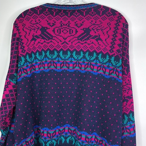 Vintage Falls Creek Reindeer Crewneck Sweater L/XL - Picture 5 of 7